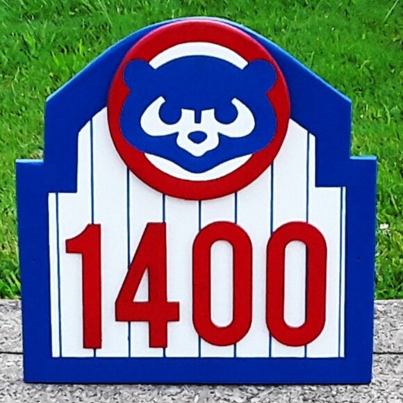 Chicago Cubs Address Sign for your home (with your address) New! FREE SHIPPING - Picture 4 of 8